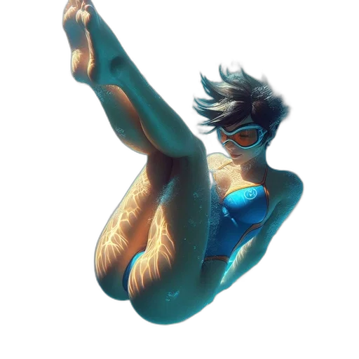 creature, hair, staff, concept art transparent PNG cut-out