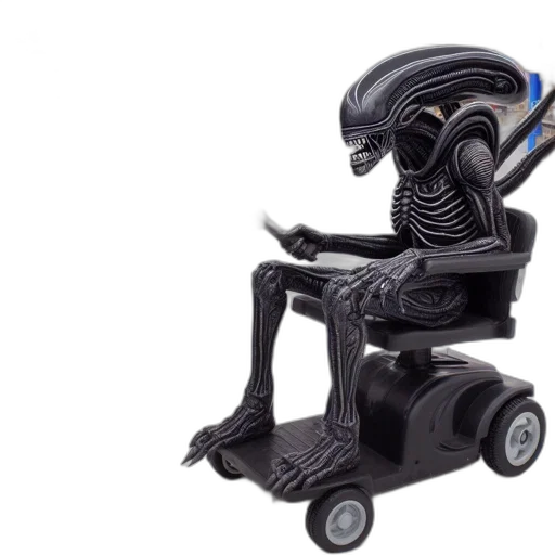 robot, staff, creature, 3d render transparent PNG cut-out