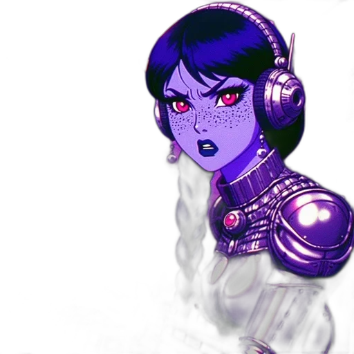 robot, jewelry, concept art, vaporwave transparent PNG cut-out