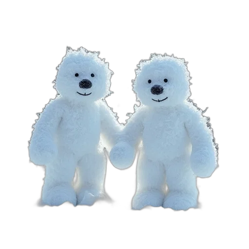 3d render, two, snow, figures transparent PNG cut-out