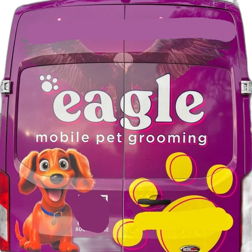 purple, mobile, pet, grooming transparent PNG cut-out