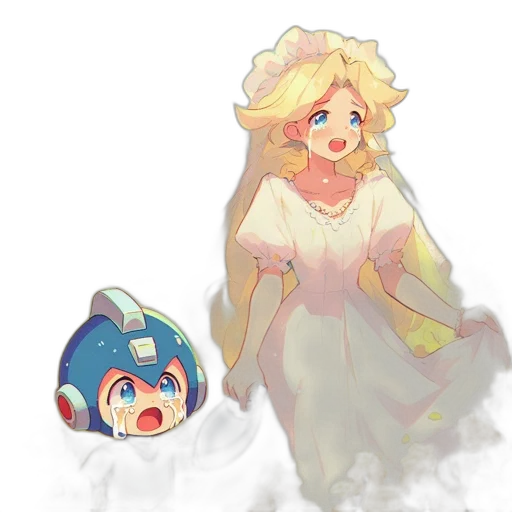 dress, crown, watercolor, concept art transparent PNG cut-out