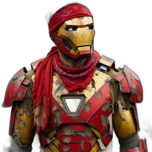 robot, mask, 3d render, concept art transparent PNG cut-out