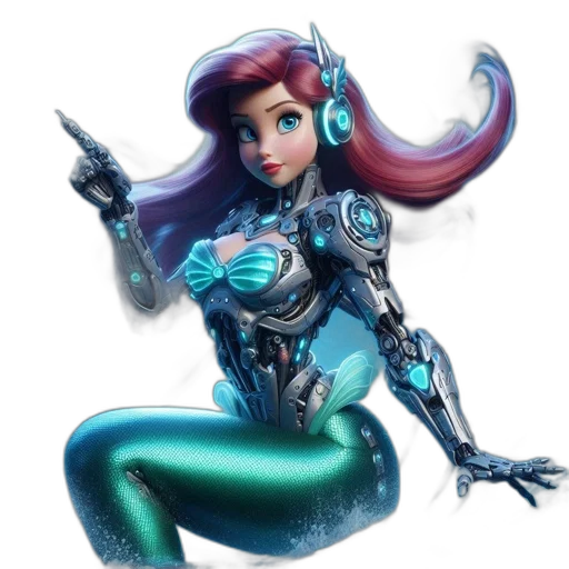 robot, concept art, 3d render, fantasy art transparent PNG cut-out
