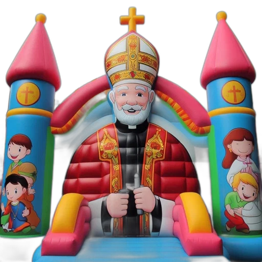 crown, 3d render, inflatable, playground transparent PNG cut-out