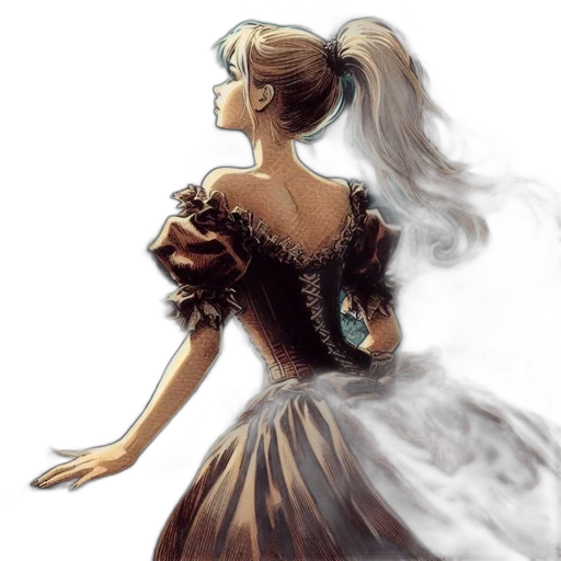 dress, crown, face, concept art transparent PNG cut-out