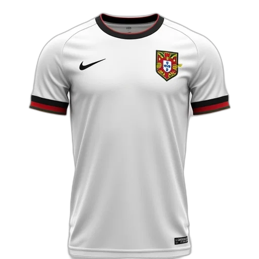 portugal, football, shirt, white transparent PNG cut-out