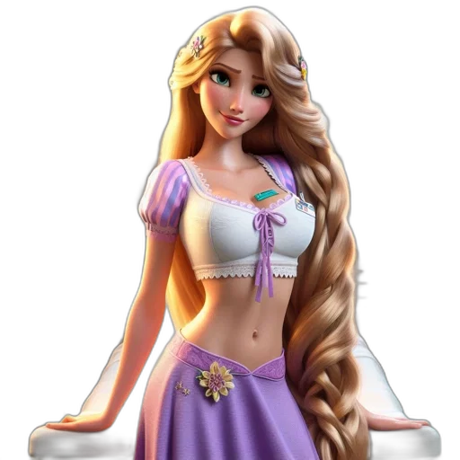 dress, crown, jewelry, 3d render transparent PNG cut-out