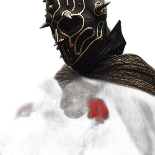 mask, dragon, staff, hat transparent PNG cut-out