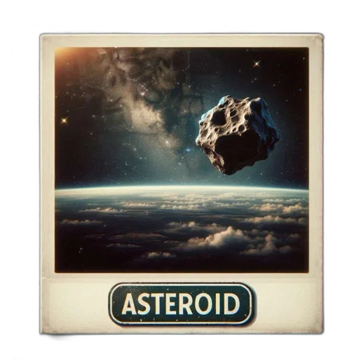 concept art, outer space, asteroid, floats transparent PNG cut-out