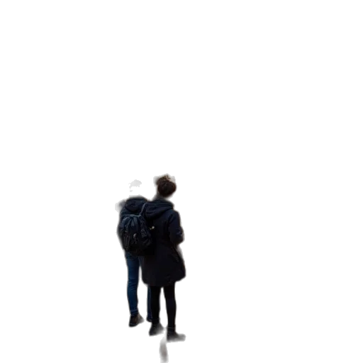 jacket, umbrella, robot, staff transparent PNG cut-out