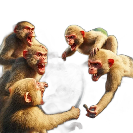 concept art, photorealistic, 3d render, amusing transparent PNG cut-out