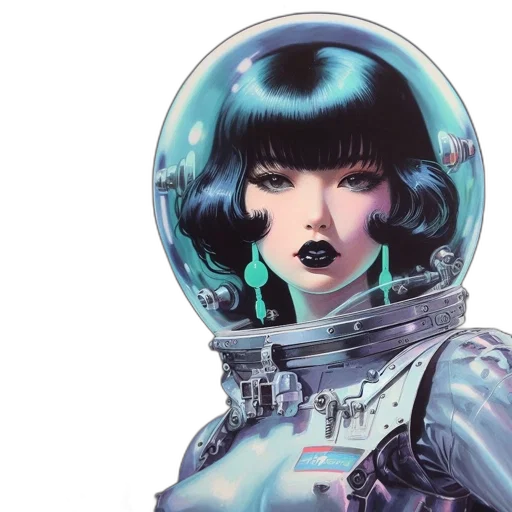 robot, cyberpunk, concept art, comic book art transparent PNG cut-out