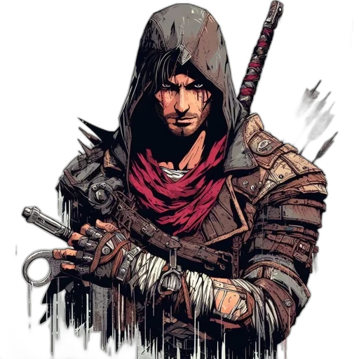 sword, weapon, staff, jacket transparent PNG cut-out