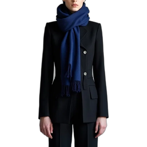 jacket, dark, monochrome, blue transparent PNG cut-out