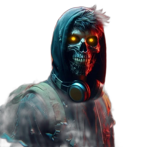 mask, face, jacket, concept art transparent PNG cut-out