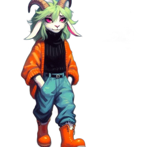 jacket, staff, creature, animal transparent PNG cut-out