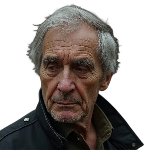 face, jacket, staff, hat transparent PNG cut-out