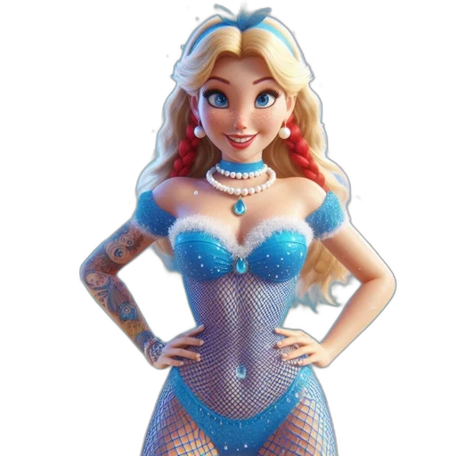 dress, 3d render, cartoon, concept art transparent PNG cut-out
