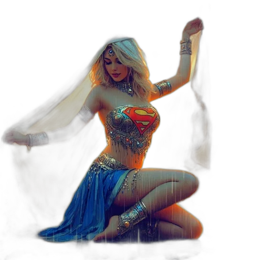 dress, concept art, fantasy art, comic book art transparent PNG cut-out