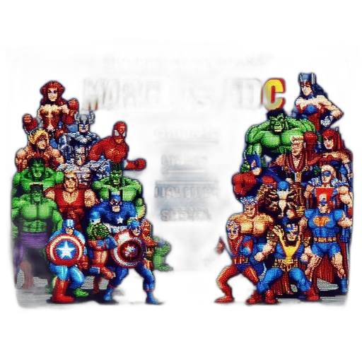 comic book art, pixel art, concept art, 3d render transparent PNG cut-out