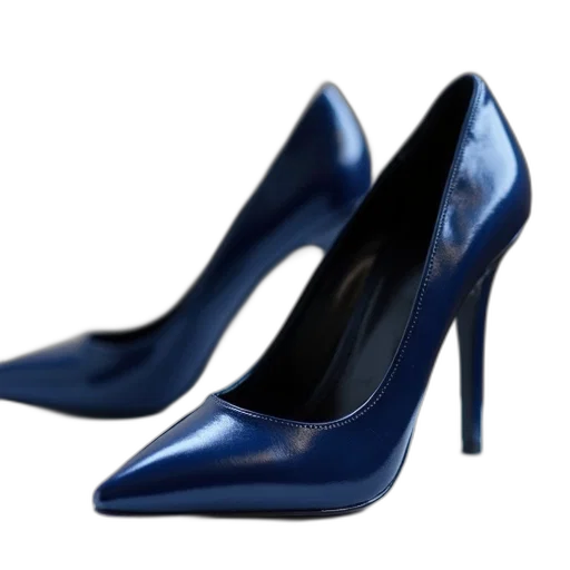 shoes, 3d render, blue, pair transparent PNG cut-out