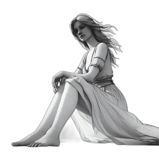 dress, jewelry, concept art, photorealistic transparent PNG cut-out