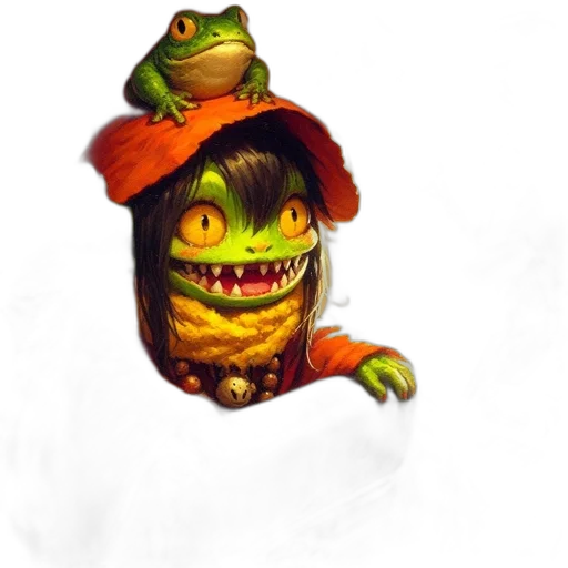 hat, creature, dragon, staff transparent PNG cut-out