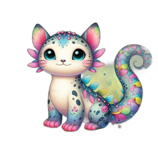 dragon, creature, staff, animal transparent PNG cut-out
