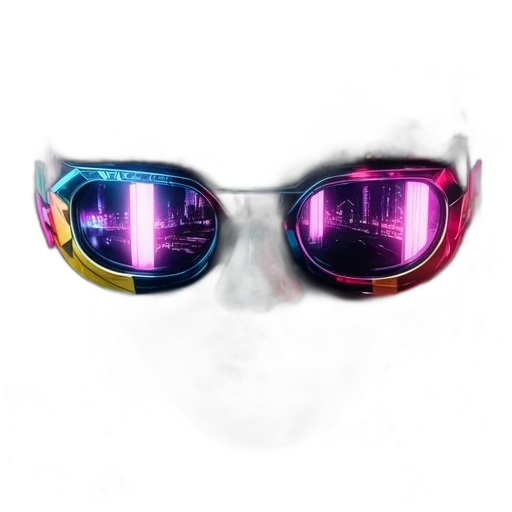 mask, face, cyberpunk, 3d render transparent PNG cut-out