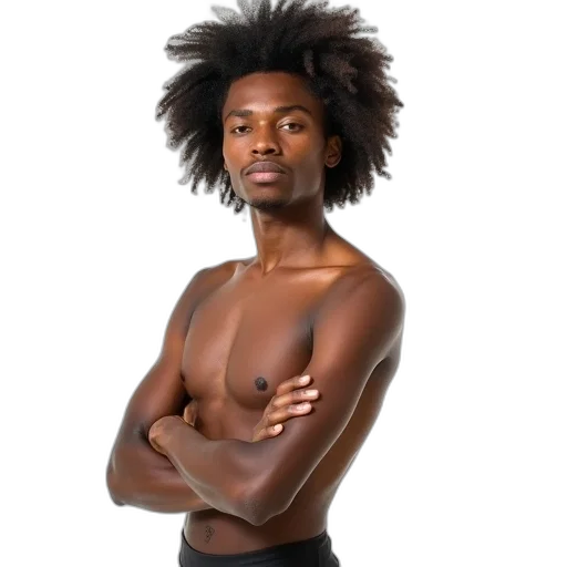 hair, staff, face, jacket transparent PNG cut-out