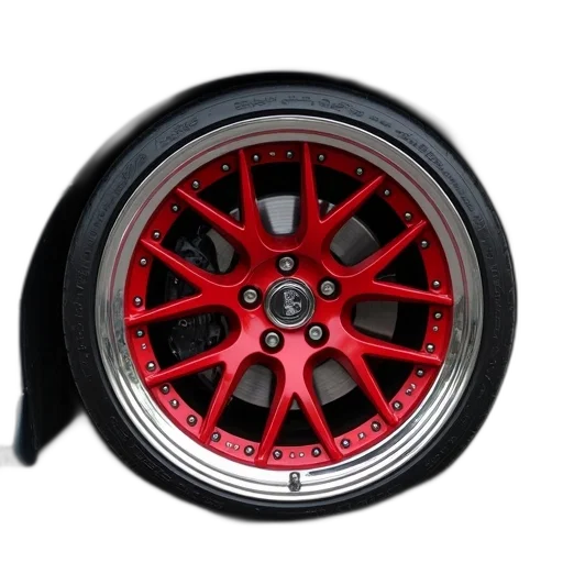car, red, wheel, set transparent PNG cut-out