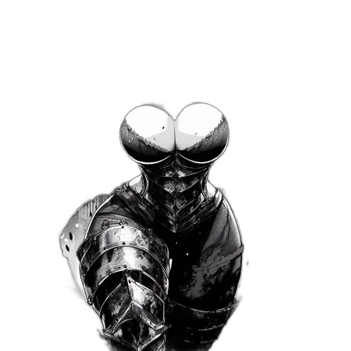 mask, robot, jacket, sword transparent PNG cut-out
