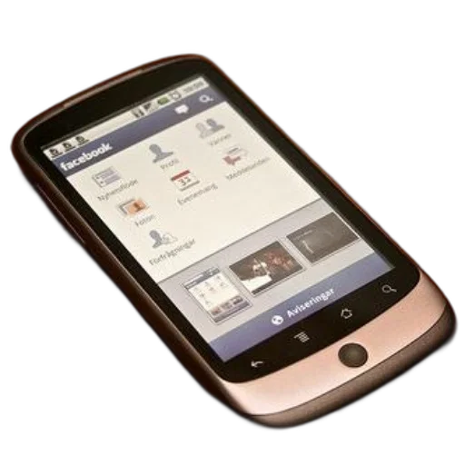 smartphone, displaying, facebook, app transparent PNG cut-out