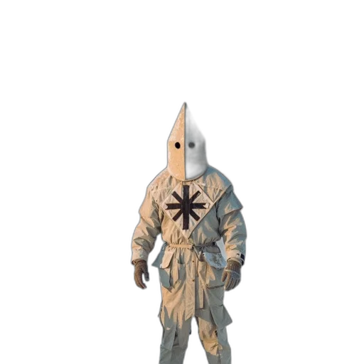 mask, creature, jacket, weapon transparent PNG cut-out