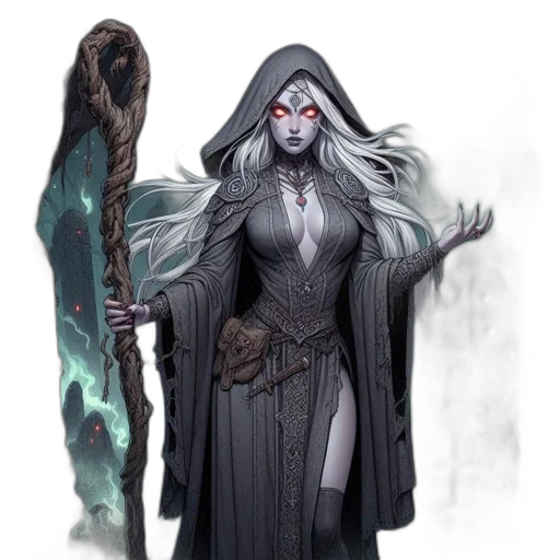 staff, creature, concept art, fantasy art transparent PNG cut-out