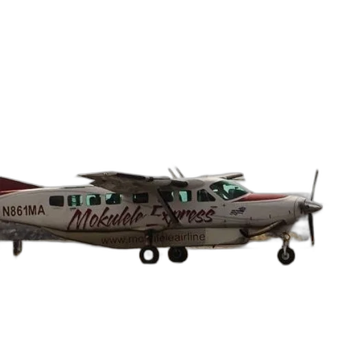 3d render, mokulele, express, airplane transparent PNG cut-out