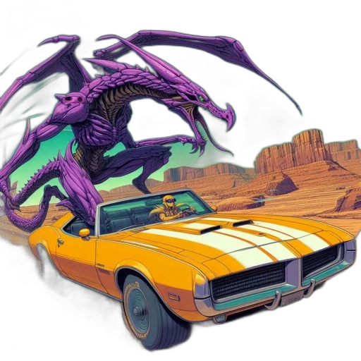 car, dragon, creature, robot transparent PNG cut-out