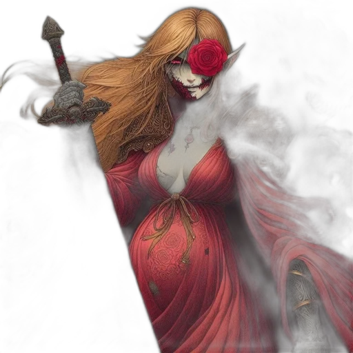 dress, mask, fantasy art, concept art transparent PNG cut-out