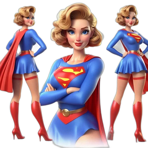 comic book art, concept art, cartoon, 3d render transparent PNG cut-out