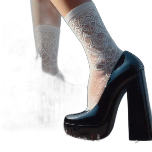 shoes, dress, photorealistic, 3d render transparent PNG cut-out
