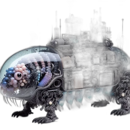 robot, creature, concept art, fantasy art transparent PNG cut-out