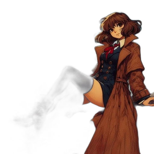 jacket, dress, staff, concept art transparent PNG cut-out