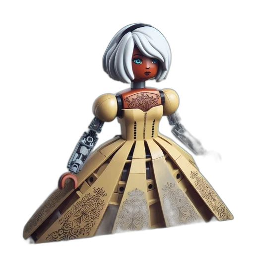 dress, robot, sword, weapon transparent PNG cut-out