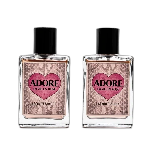 bottle, 3d render, two, identical transparent PNG cut-out