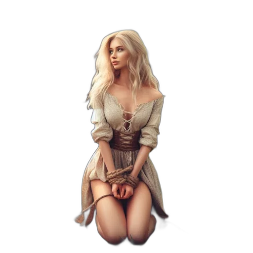 dress, face, jewelry, fantasy art transparent PNG cut-out