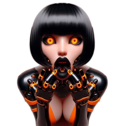 robot, mask, jewelry, creature transparent PNG cut-out