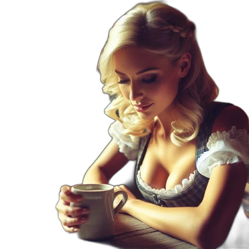 dress, fantasy art, photorealistic, oil painting transparent PNG cut-out