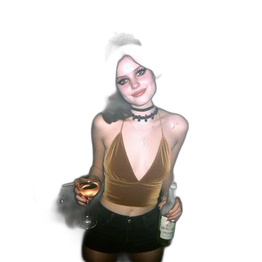 dress, mask, hat, staff transparent PNG cut-out