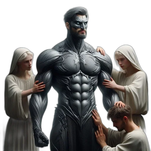comic book art, concept art, fantasy art, cyberpunk transparent PNG cut-out